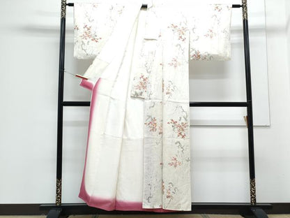 平和屋着物■上質な小紋 草花文 正絹 逸品 CABG8547th