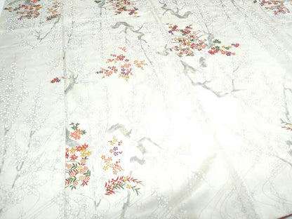 平和屋着物■上質な小紋 草花文 正絹 逸品 CABG8547th