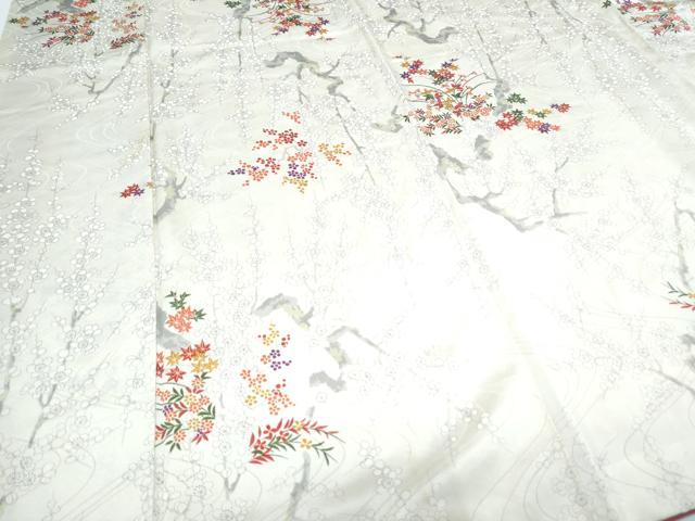 平和屋着物■上質な小紋 草花文 正絹 逸品 CABG8547th
