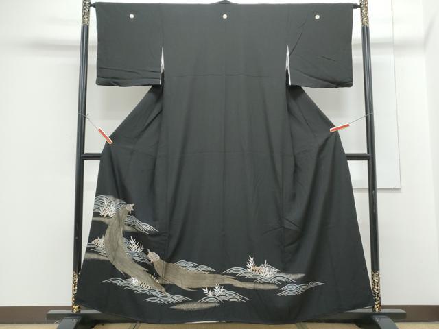 平和屋着物■豪華黒留袖 蓑亀 金彩 正絹 逸品 CABG8549th
