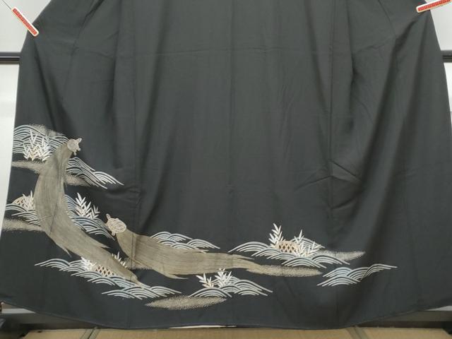 平和屋着物■豪華黒留袖 蓑亀 金彩 正絹 逸品 CABG8549th