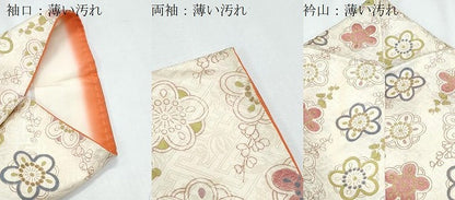 平和屋着物■上質な小紋 枝花文 金彩 正絹 逸品 CABG8554th