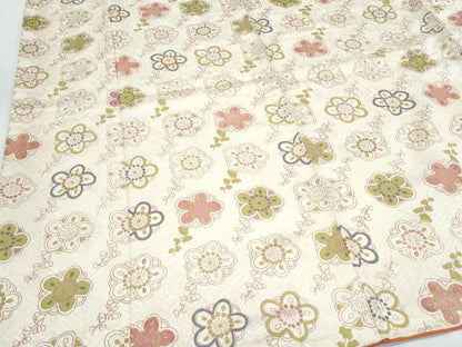平和屋着物■上質な小紋 枝花文 金彩 正絹 逸品 CABG8554th