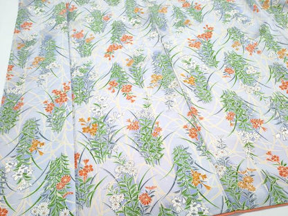 平和屋着物■上質な小紋　草花文　暈し染め　正絹　逸品　CABG8557th