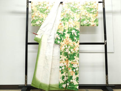 平和屋着物■訪問着 草花文 金彩 正絹 逸品 CABG8561th
