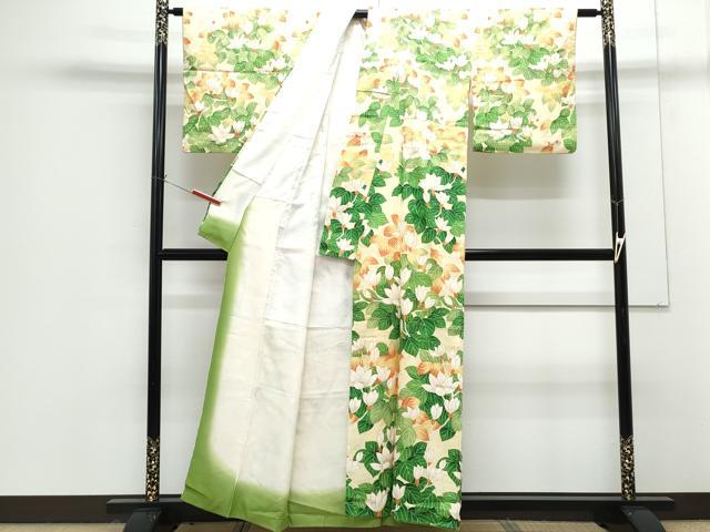 平和屋着物■訪問着 草花文 金彩 正絹 逸品 CABG8561th