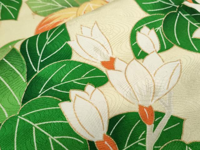 平和屋着物■訪問着 草花文 金彩 正絹 逸品 CABG8561th