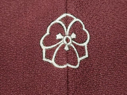 平和屋着物■上質な色無地 葡萄茶色 正絹 逸品 CABG8566th