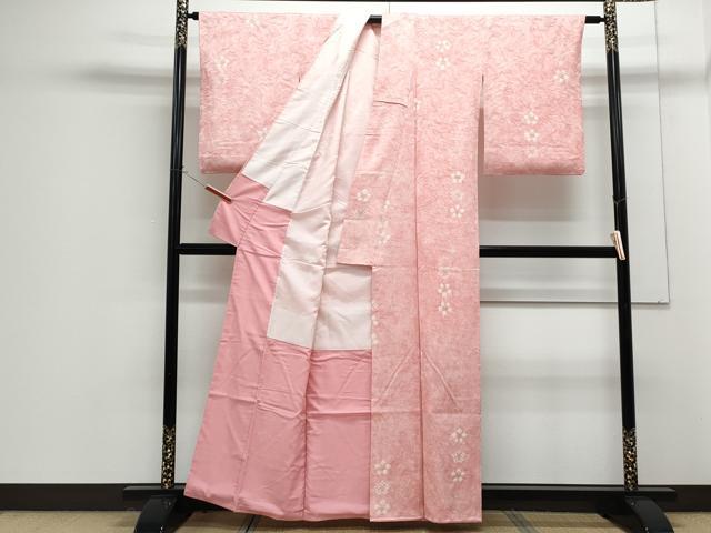 平和屋着物■上質な小紋 絞り 舞花文 金彩 正絹 逸品 CABG8567th