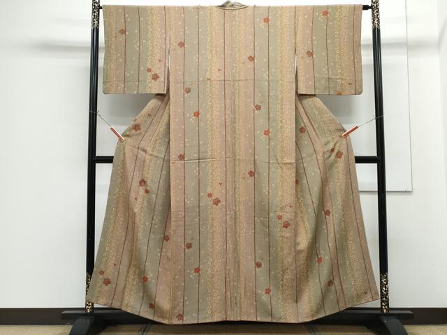 平和屋着物■上質な小紋 花間道 金彩 正絹 逸品 CABG8569th