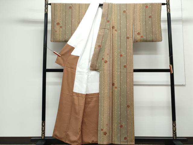 平和屋着物■上質な小紋 花間道 金彩 正絹 逸品 CABG8569th