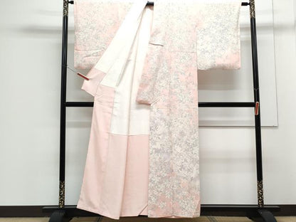 平和屋着物■訪問着　草花文　暈し染め　正絹　逸品　CABG8573th