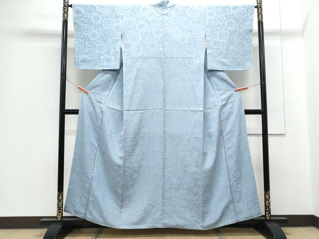 平和屋着物■上質な色無地　花唐草地紋　薄花色　正絹　逸品　CABG8574th
