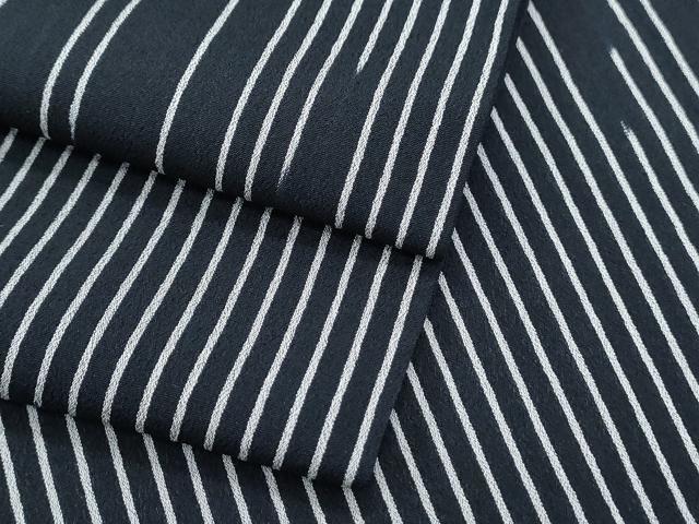 平和屋着物＊夏物　お召　紗　間道　黒地　正絹　逸品　CABG8576th