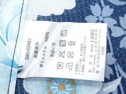 平和屋着物＊夏物　小紋　草花文　紅梅織　洗える着物　CABG8577th
