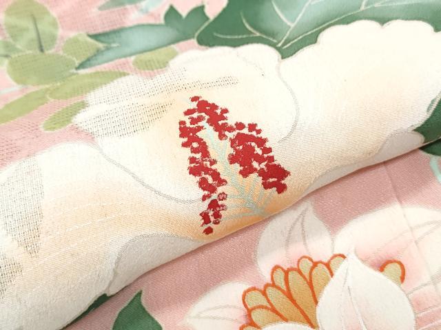平和屋着物＊夏物　訪問着　舞蝶紋紗　花籠文　金彩　正絹　逸品　CABG8578th