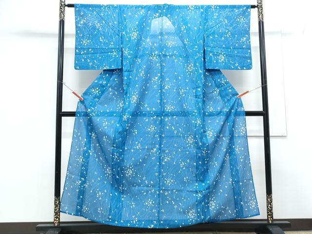 平和屋着物＊夏物　小紋　絽　芝草文　洗える着物　CABG8584th
