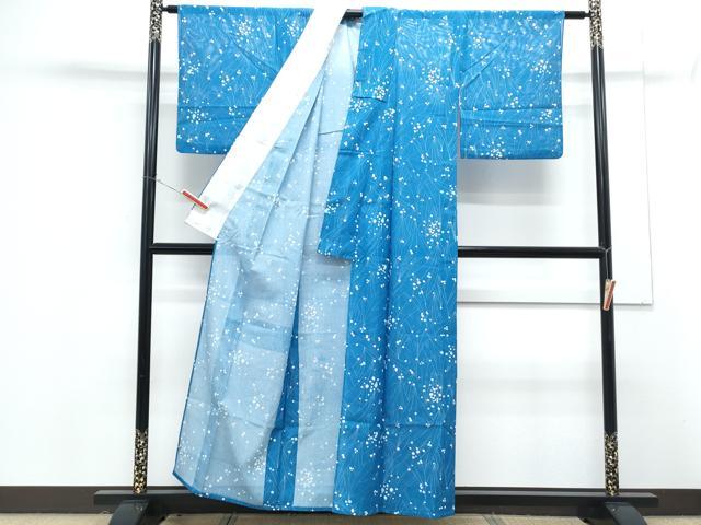 平和屋着物＊夏物　小紋　絽　芝草文　洗える着物　CABG8584th