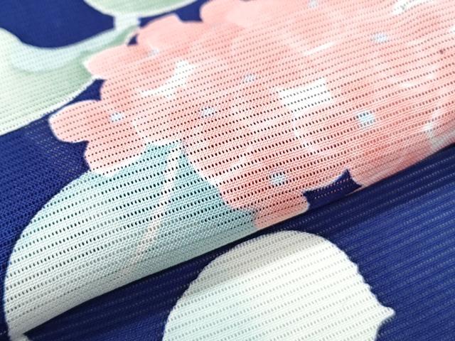 平和屋着物＊夏物　小紋　絽　紫陽花　正絹　逸品　CABG8585th