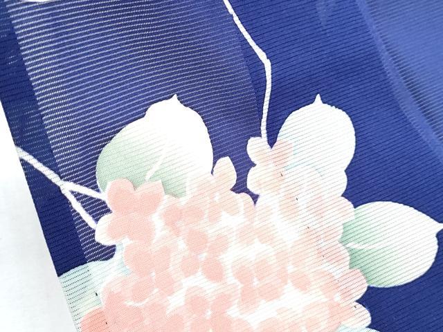 平和屋着物＊夏物　小紋　絽　紫陽花　正絹　逸品　CABG8585th