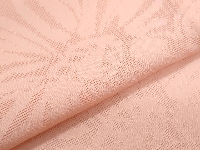 平和屋着物＊夏物　色無地　花紋紗　宍色　正絹　逸品　CABG8587th