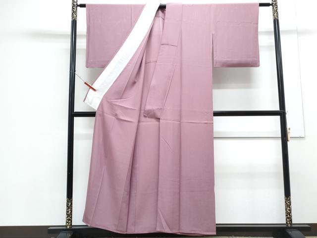 平和屋着物＊夏物　色無地　絽　京紫色　正絹　逸品　CABG8588th