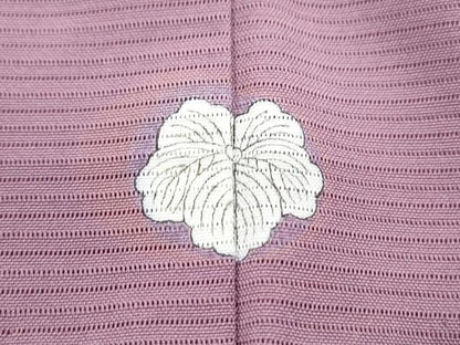 平和屋着物＊夏物　色無地　絽　京紫色　正絹　逸品　CABG8588th