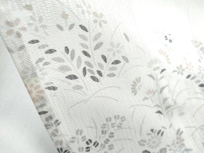 平和屋着物＊夏物　訪問着　紗　刺繍　色紙重ね花文　金糸　正絹　逸品　CABG8594th