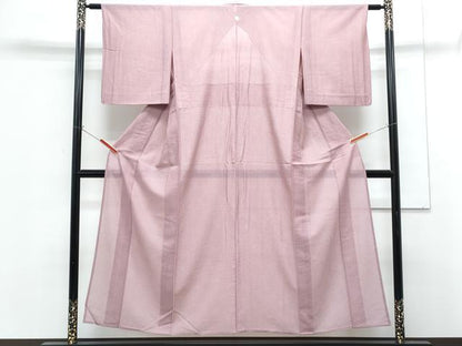 平和屋着物＊夏物　江戸小紋　両面染　紗綾形紋紗　鮫小紋柄　正絹　逸品　CABG8595th