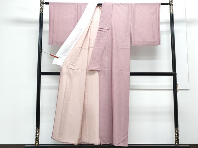 平和屋着物＊夏物　江戸小紋　両面染　紗綾形紋紗　鮫小紋柄　正絹　逸品　CABG8595th