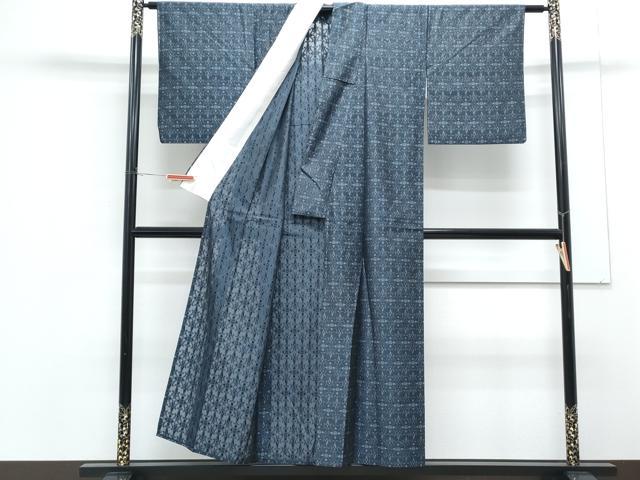 平和屋着物＊夏物　お召　風通紗　吉祥花文　正絹　逸品　CABG8599th