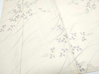 平和屋着物＊夏物　小紋　絽　草葉文　金彩　正絹　逸品　CABG8602th