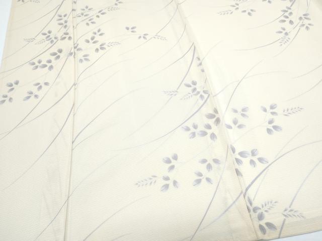 平和屋着物＊夏物　小紋　絽　草葉文　金彩　正絹　逸品　CABG8602th