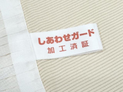 平和屋着物＊夏物　小紋　絽　草葉文　金彩　正絹　逸品　CABG8602th