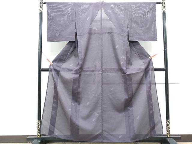 平和屋着物＊夏物　小紋　縦絽　地紙文　正絹　逸品　CABG8603th