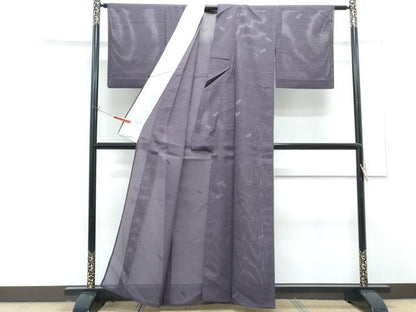 平和屋着物＊夏物　小紋　縦絽　地紙文　正絹　逸品　CABG8603th