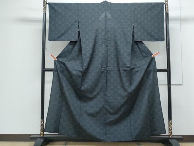 平和屋着物＊夏物　小紋　吉祥文　洗える着物　CABG8605th