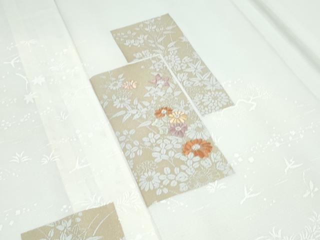 平和屋着物＊夏物　中国三大刺繍　相良刺繍　訪問着　絽　短冊花文　暈し染め　金彩　正絹　逸品　CABG8607th