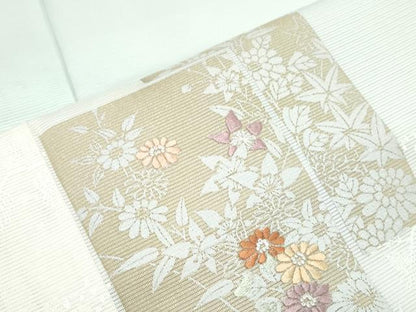 平和屋着物＊夏物　中国三大刺繍　相良刺繍　訪問着　絽　短冊花文　暈し染め　金彩　正絹　逸品　CABG8607th