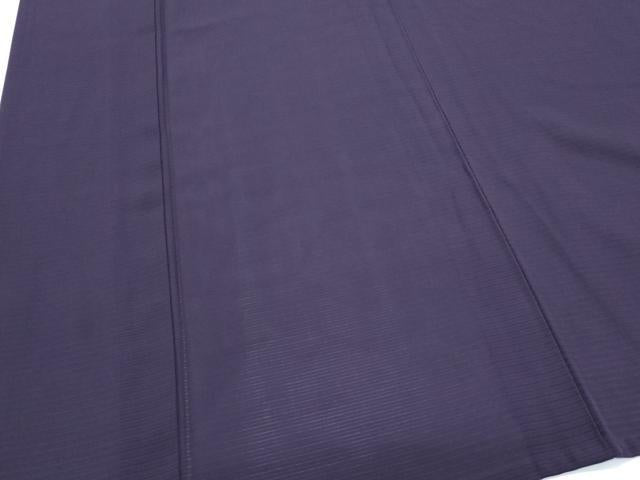 平和屋着物＊夏物　色無地　絽　深紫色　正絹　逸品　CABG8612th