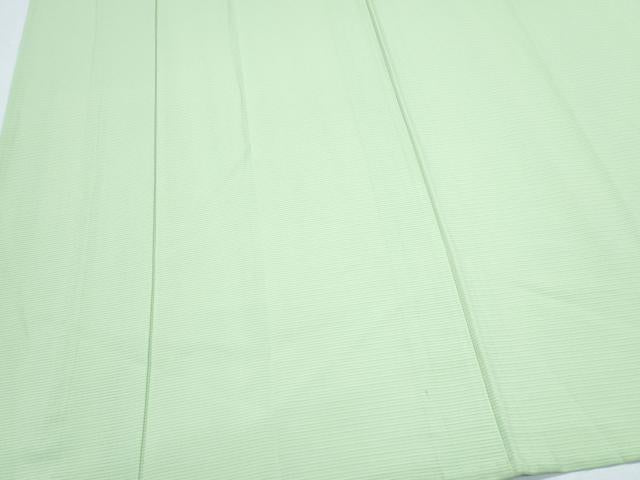 平和屋着物＊夏物　色無地　絽　若葉色　正絹　逸品　CABG8613th