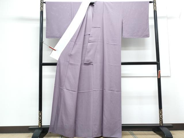 平和屋着物＊夏物　色無地　絽　鳩羽色　正絹　逸品　CABG8615th