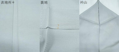 平和屋着物＊夏物　色無地　絽　白練色　正絹　逸品　CABG8616th