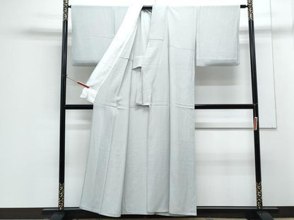 平和屋着物＊夏物　色無地　絽　白練色　正絹　逸品　CABG8616th