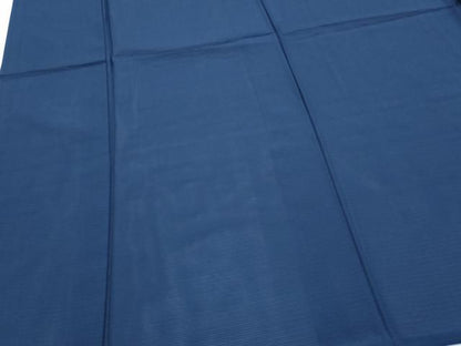 平和屋着物＊夏物　色無地　絽　濃藍色　正絹　逸品　CABG8617th