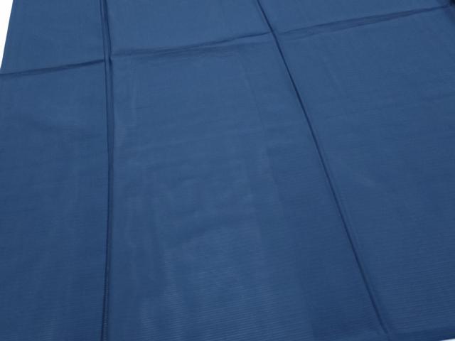 平和屋着物＊夏物　色無地　絽　濃藍色　正絹　逸品　CABG8617th