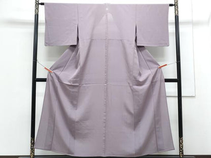 平和屋着物＊夏物　色無地　絽　浅紫色　正絹　逸品　CABG8621th