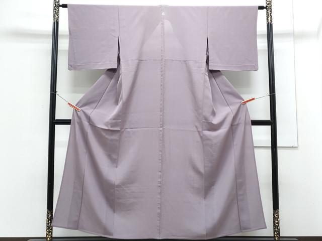 平和屋着物＊夏物　色無地　絽　浅紫色　正絹　逸品　CABG8621th
