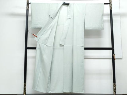 平和屋着物＊夏物　色無地　絽　藍白色　正絹　逸品　CABG8622th