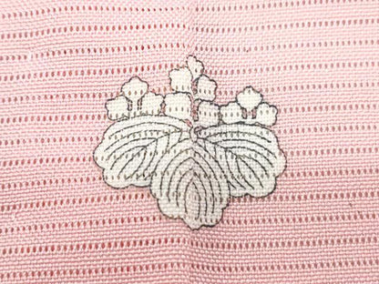 平和屋着物＊夏物　色無地　絽　珊瑚色　正絹　逸品　CABG8624th